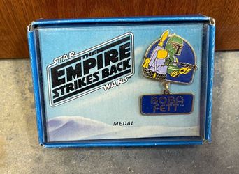 Vintage Star Wars ESB Boba Fett Medal with Box