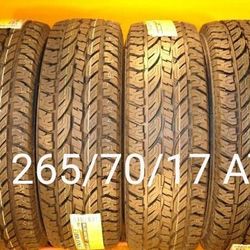 265/70/17 For Sale 4 New Tires LT AT 10ply All Terrain We Service Motorcycle Tires