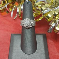Ladies 14K White Gold & Diamond Cluster Ring 💖 76  Diamonds  1.26 Carat T.W. 💖 9.4g - Size 5 (#19854) 