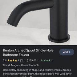 Black Matt Bathroom Sink Faucet Only 
