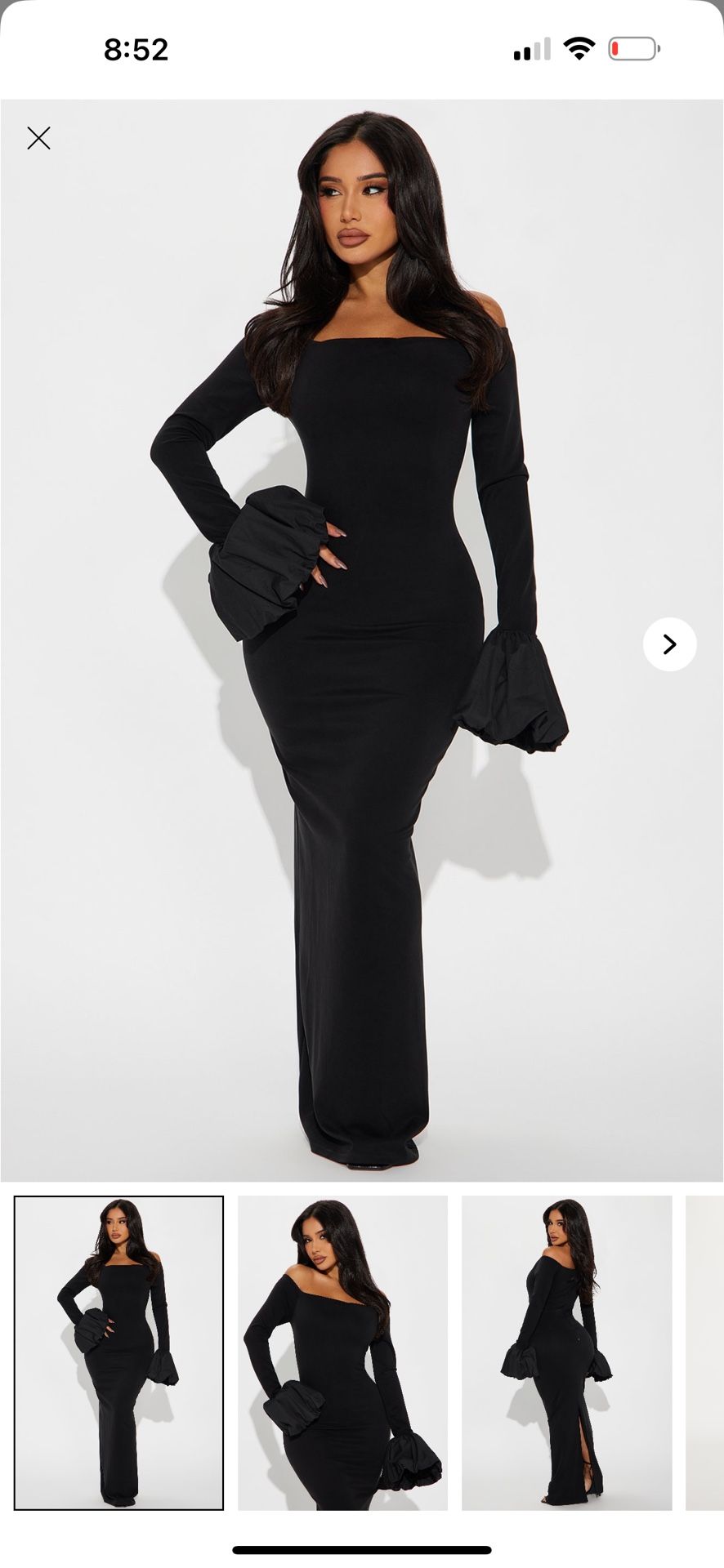 Long black maxi dress