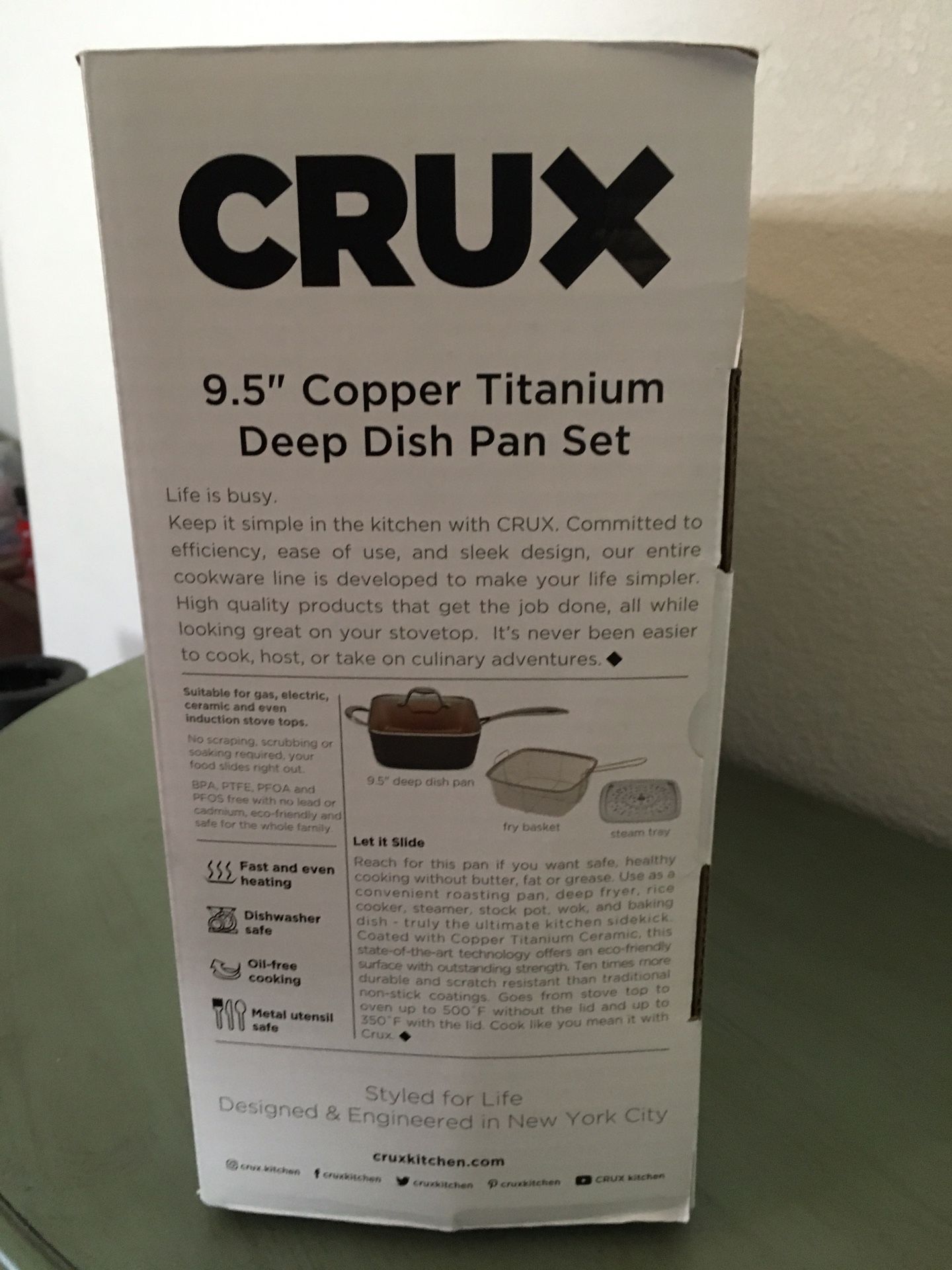 CRUX 9.5” Copper Titanium Derp Dish Pan Set