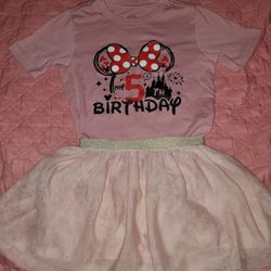 My 5th BIRTHDAY MINNIE shirt Plus Tutu Skirt