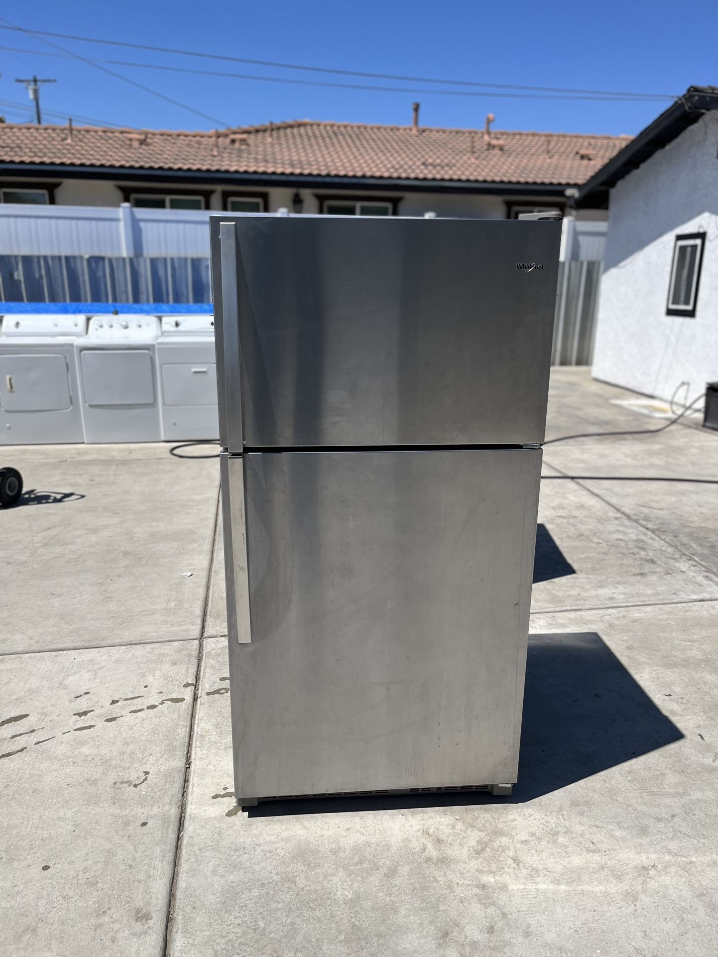 Whirlpool Stainless Steel Fridge 20.5 Cu Ft. • Free Local Delivery.