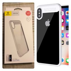 BRAND NEW/SEALED iPhone X Case, Baseus Premium PC + TPU Hybrid Hard Protective Clear Case (WHITE)
