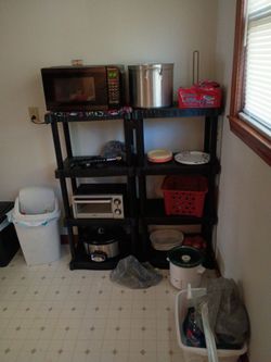Kitchen shelves for storage