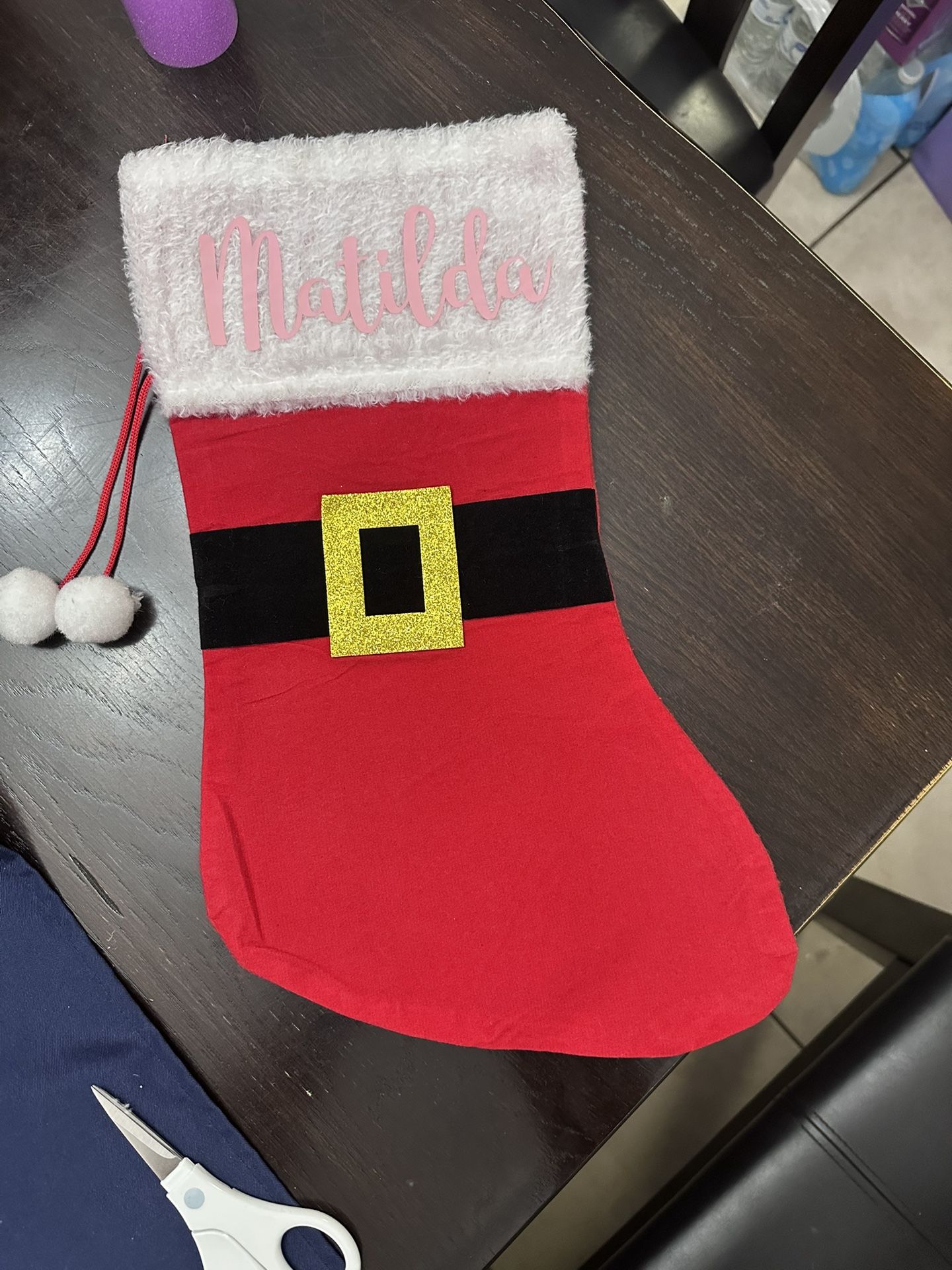 Santa Belt Custom Stockings 