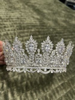 Lucky Collections Bridal headband crystal Silver tiara wedding accessories Wedding Crown