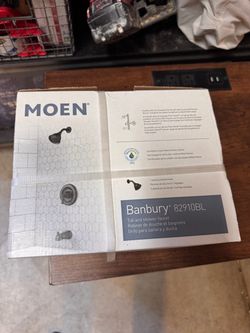 Moen Banbury 82910BL matte-black tub and shower faucet set
