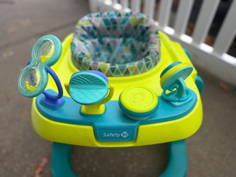 Safety 1st Baby Walker with Interactive Activity Tray - Lime Green & Teal