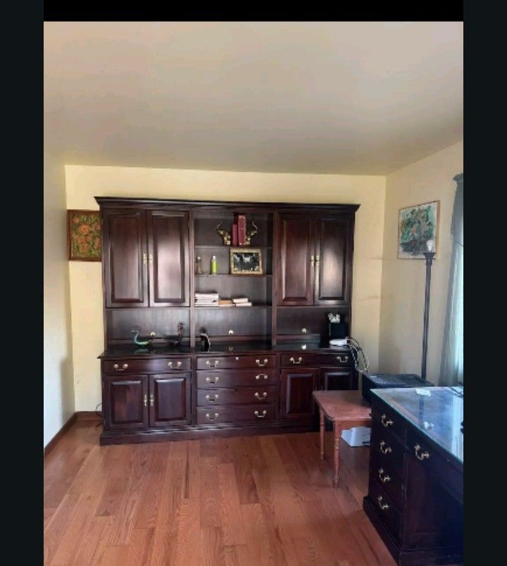 Leopold Stickley Executive Wall Bookcase Cabinet