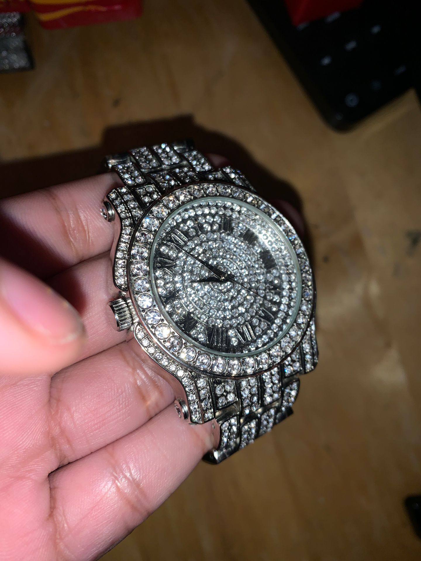 Iced out watch