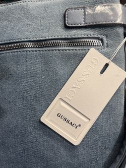Gussaci -  Light denim blue With silver Hardware/Crossbody Bag