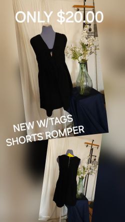 NEW BLACK SHORT ROMPER 