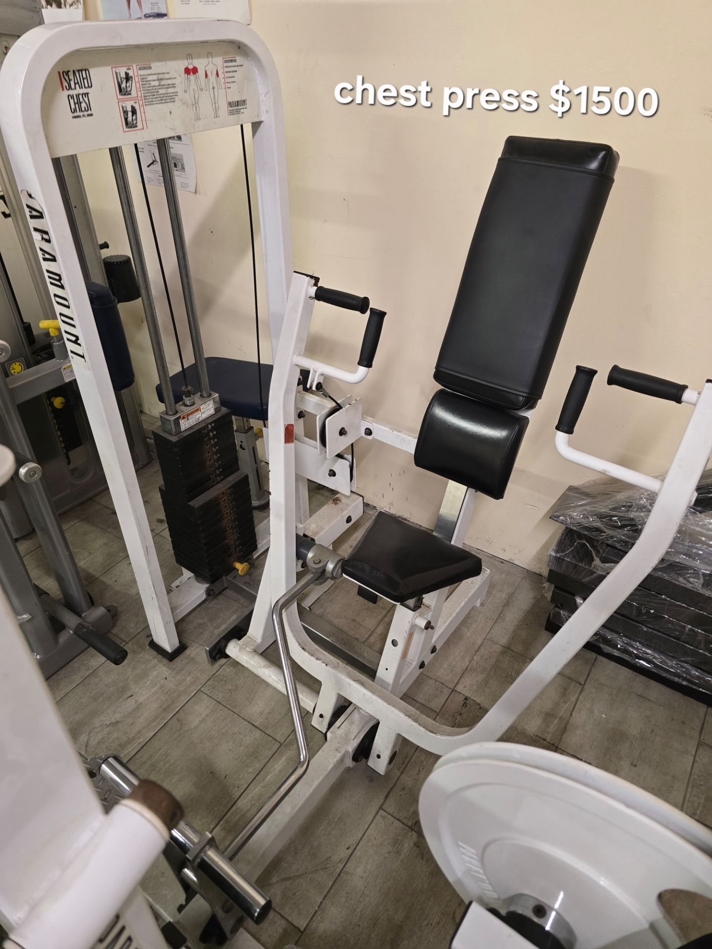 Paramount Foot Pedal Chest Press Workout Fitness Gym Equipment Machine