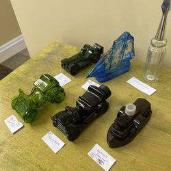 AVON GLASS After Shave DECANTERS / CAR