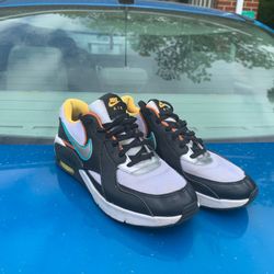 Nike Air Max 90 DC9845-100 Men's Sneakers White/Turf Orange/Aquamarine/Black