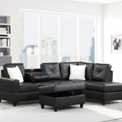 BRAND NEW SECTIONAL WITH OTTOMAN 