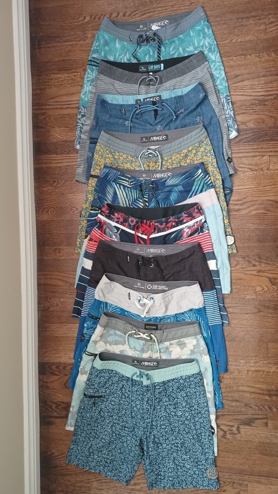 RIP CURL AND QUICKSILVER BOARDSHORTS