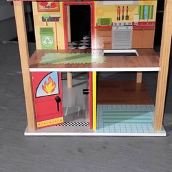 Wooden Firehouse Toy