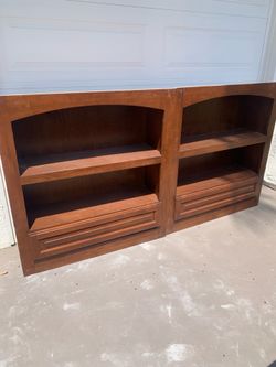 2 free wood bookcases