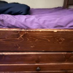 Double Full size wooden bunk beds with twun size trundle