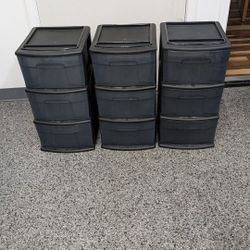 (3) Plastic 3 Drawer Units. Selling All 3 As A Set. Price $15 Is Firm. CITY OF ORANGE 🍊. 