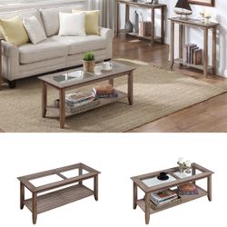 High Quality Wooden Brand New Coffee Table with Tempered Glass Top