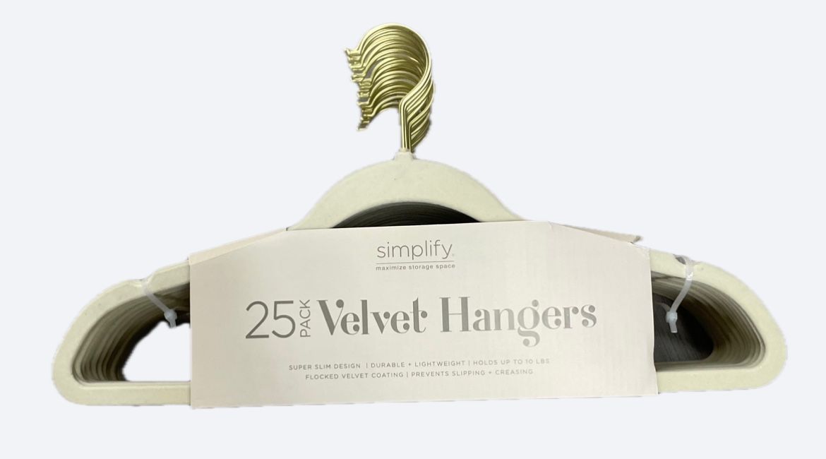 Simplify 25-Pack Velvet Hangers - New