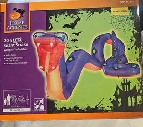 Twenty foot l e d giant snake inflatable Airflowz