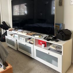 Modern White TV Stand