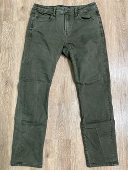 Liverpool Men’s Modern Straight Olive Green Jeans