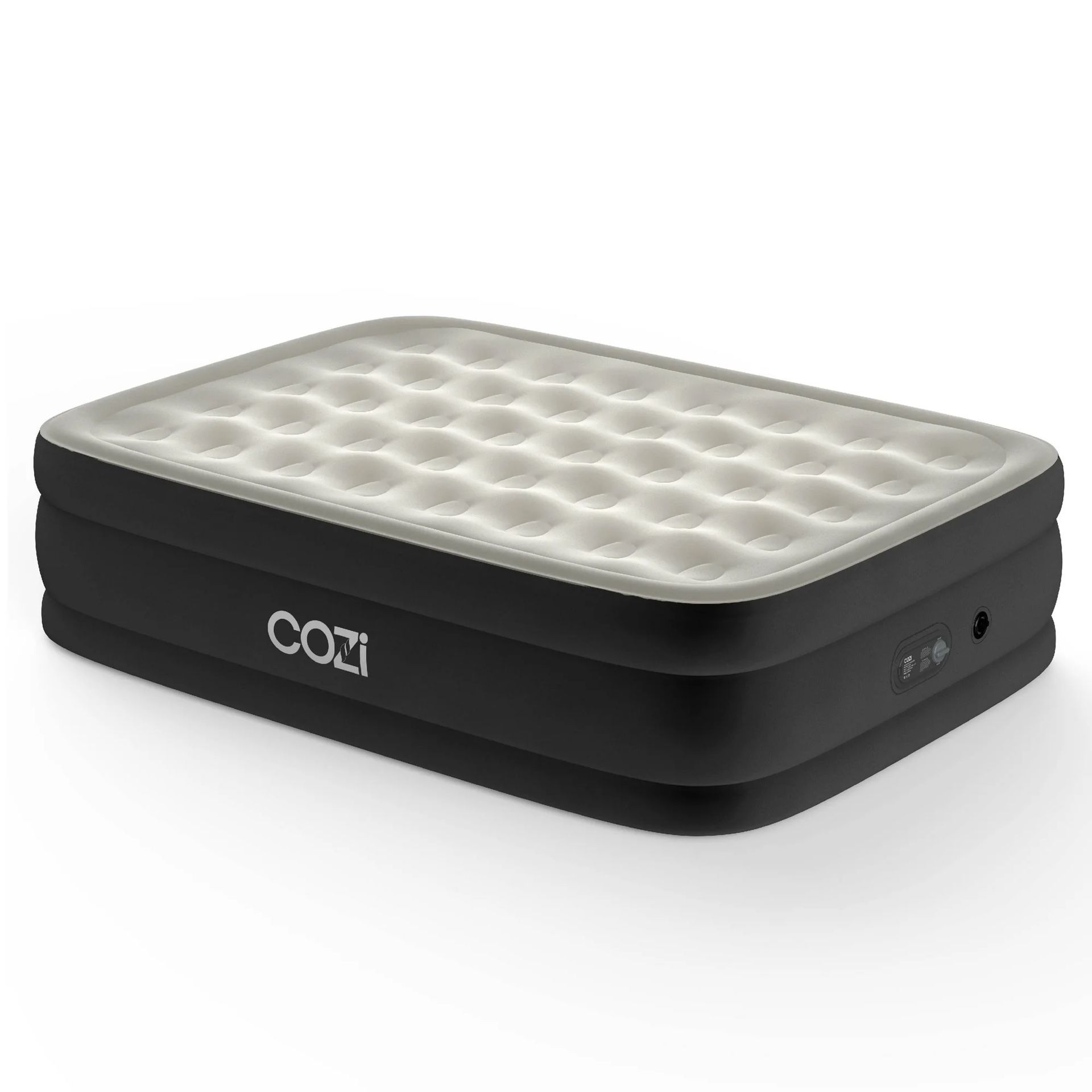 Cozi Queen Size Air Mattress Inflatable Bed with Built-In Pump for Home, Travel & Camping, 20"