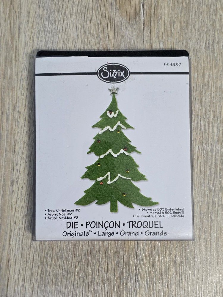 Sizzix Tree, Christmas 2 Die 554987 Dies Set for Die-Cutting Paper Crafts