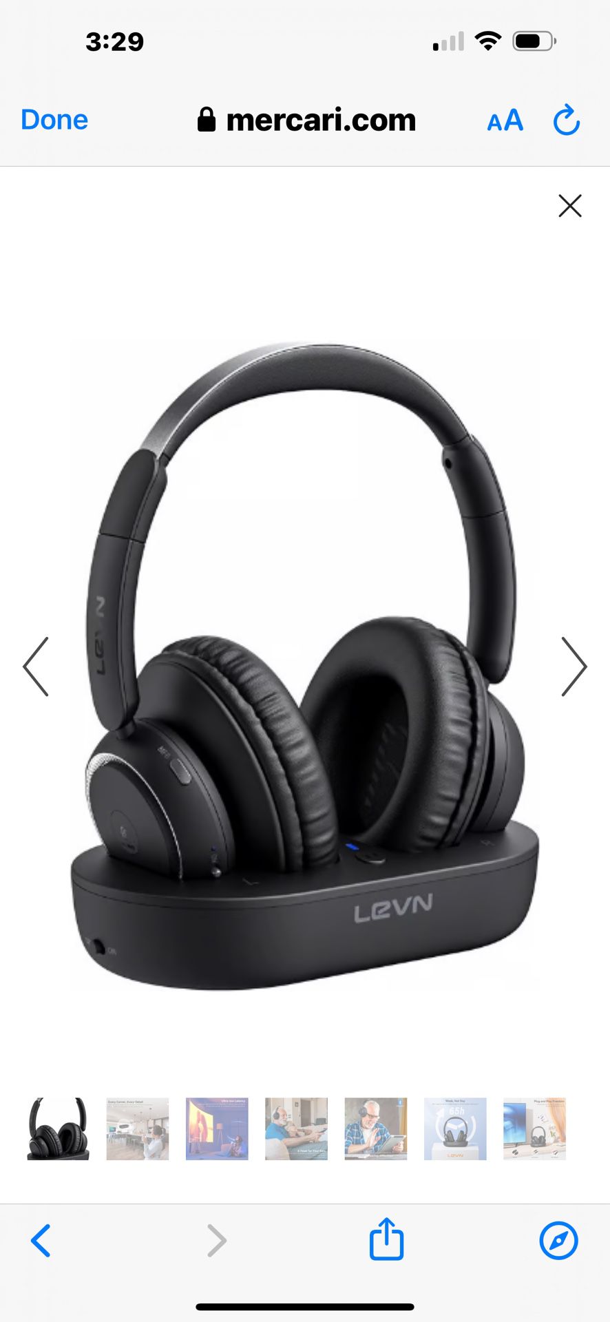 Levn Wireless Headphones with charging base