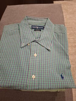 Ralph Lauren BLAKE short sleeves shirt XL  blue/green $15.00