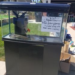 Aquarium Tank 50-55 Gal w/Black Stand