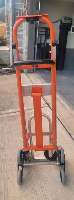 Orange Steel Stair Climbing Hand Truck