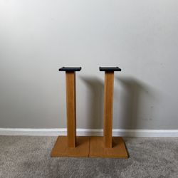 2 Wooden Speaker Stands