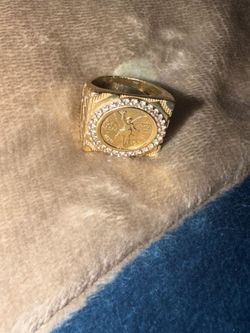 14k gold centenario men’s ring size 12