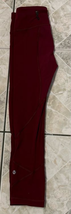Lululemon Dark Red Athletic Leggings. Size 2