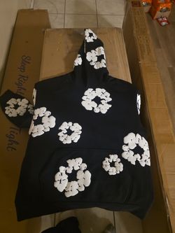 Black and white denim tears hoodie