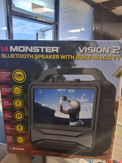 Monster Vision 2 Bluetooth Speaker with Built-In LCD TV