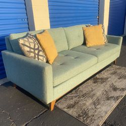 Turquoise Mid Century Modern Sofa