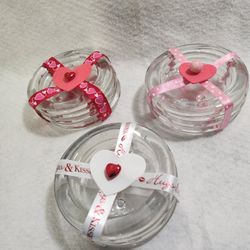 4 Glass Coasters Porta Vasos De Vidrio Valentine Gift