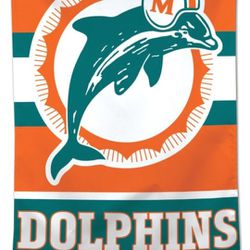 Dolphins 28 By 40 Vertical Flag