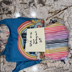 Girls Size 10/12 Bathing Suit Set