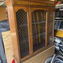 FREE OAK HUTCH AND OAK CABINET!!