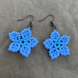 Beaded Flower Earrings 