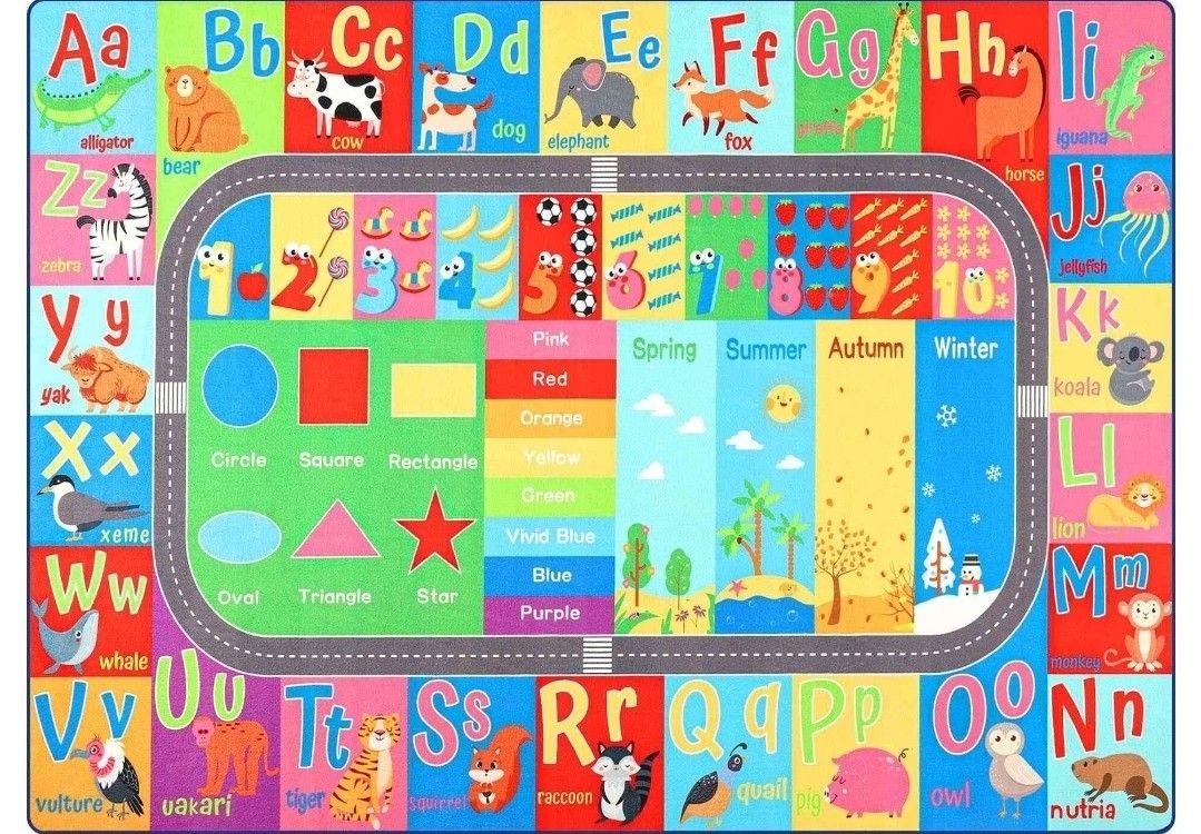 Kids Educational ABC Play Rug 84"x120"